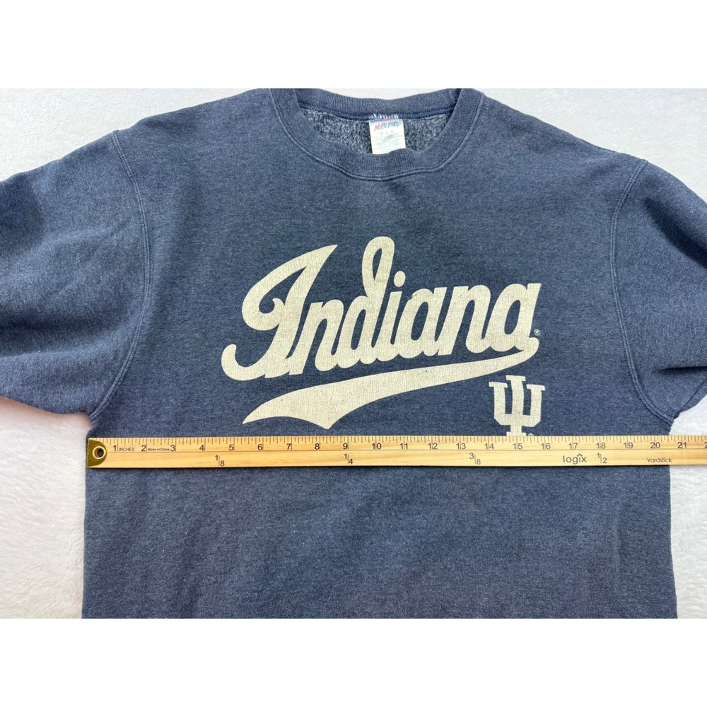 Vintage Jerzees NuBlend Indiana University Hoosiers Sweatshirt Navy Medium IU - Picture 4 of 7